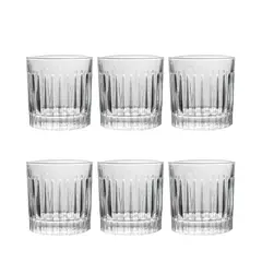 GENERICO - Set 6 Vasos Vidrio Whisky Vitange 300ml
