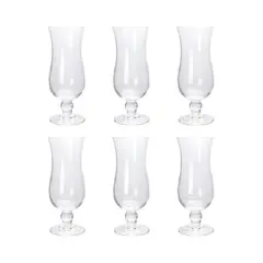 GENERICO - Set 6 Vasos Vidrio Tipo Copa 450ml