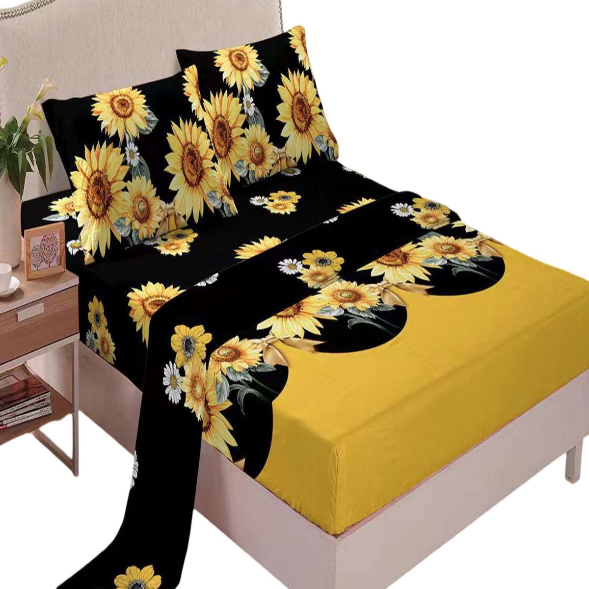 GENERICO - PACK DE SABANAS 2OO HILOS KING CON DISEÑO S07