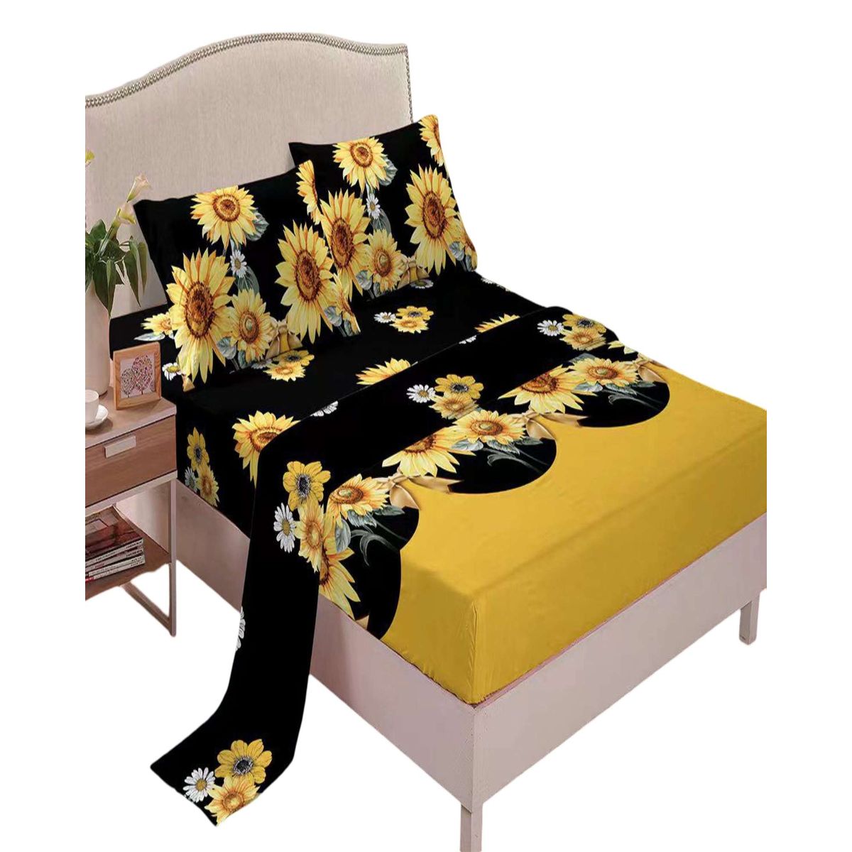 GENERICO - PACK DE SABANAS 2OO HILOS KING CON DISEÑO S07