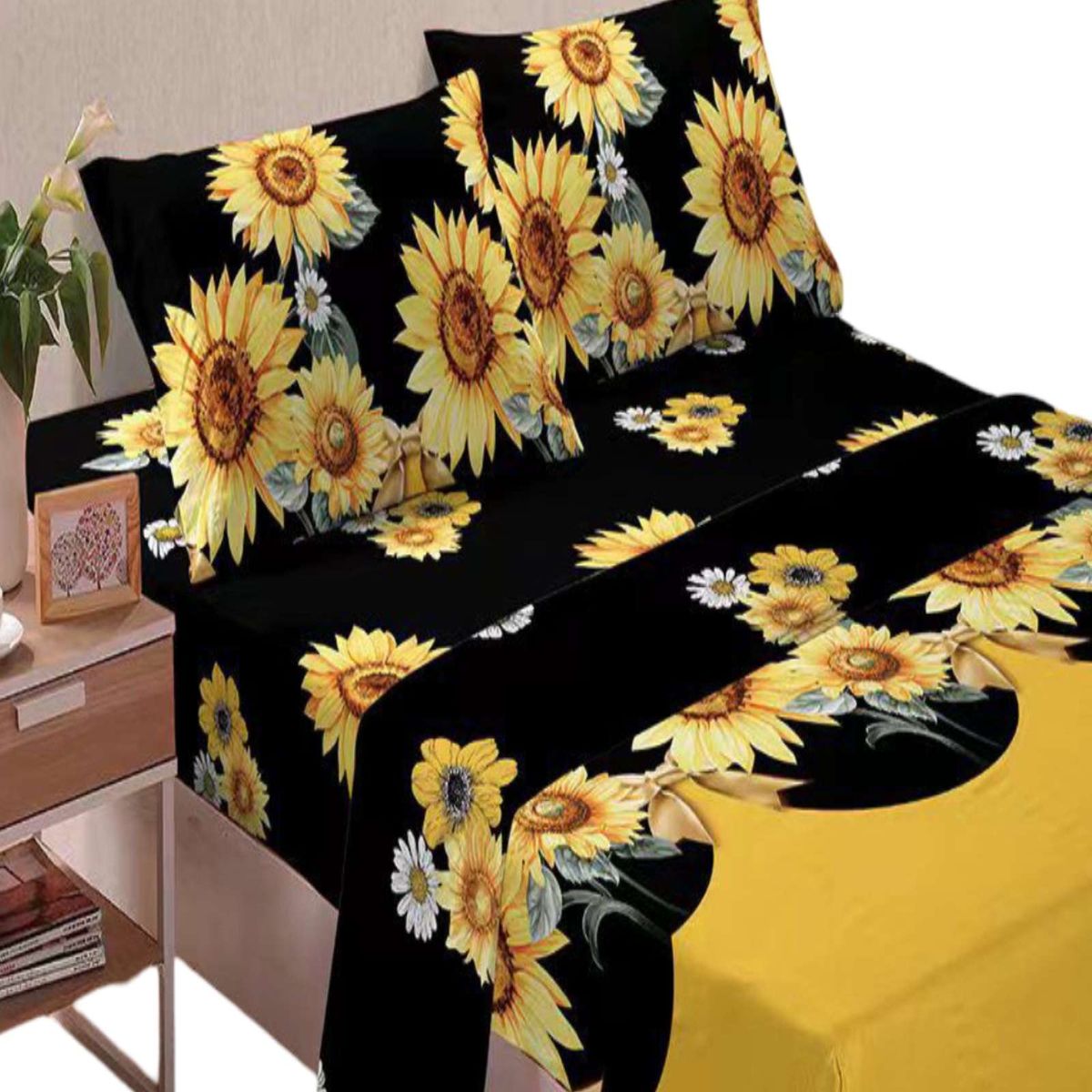 GENERICO - PACK DE SABANAS 2OO HILOS KING CON DISEÑO S07