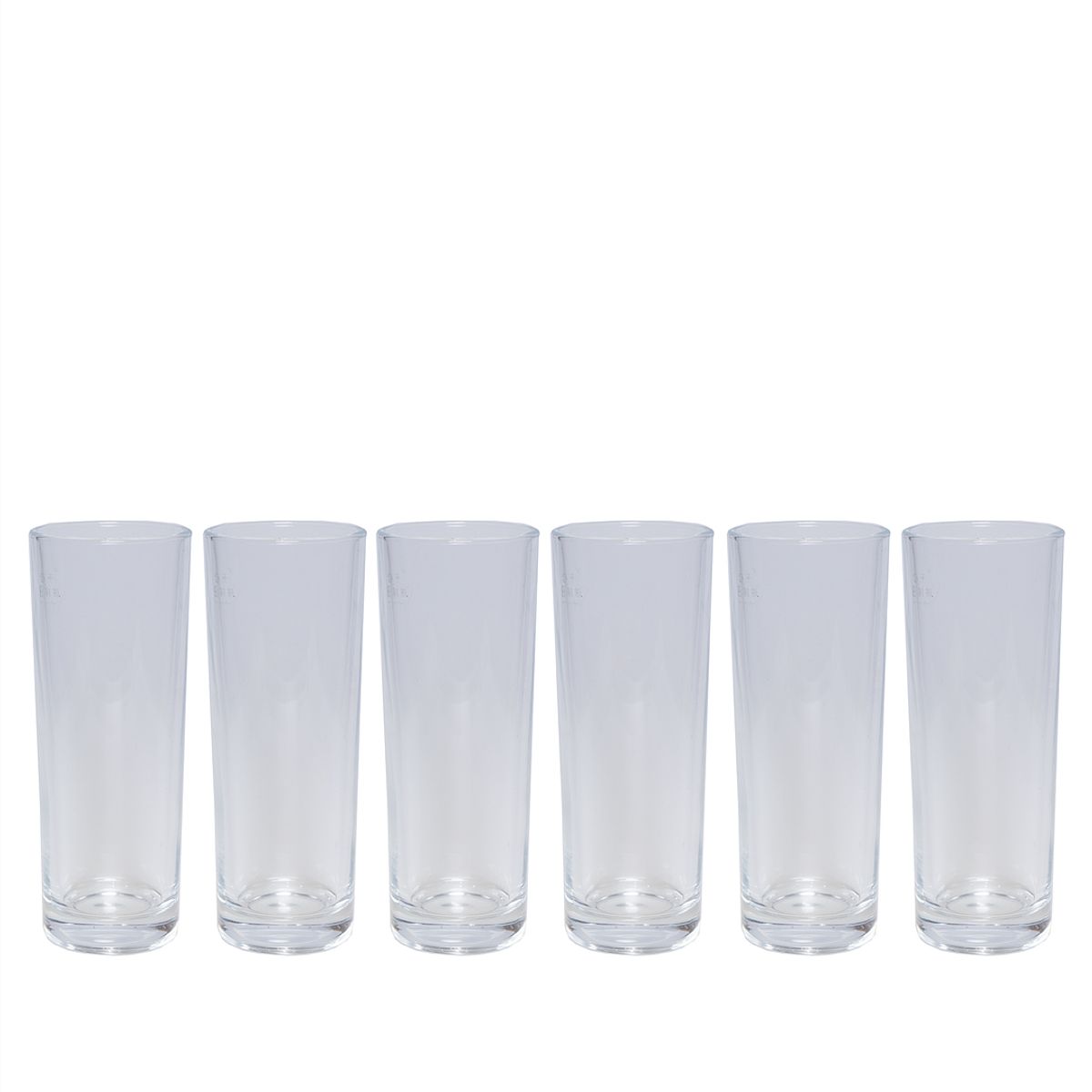 GENERICO - Set 6 Vasos Lisos 275ml Transparente