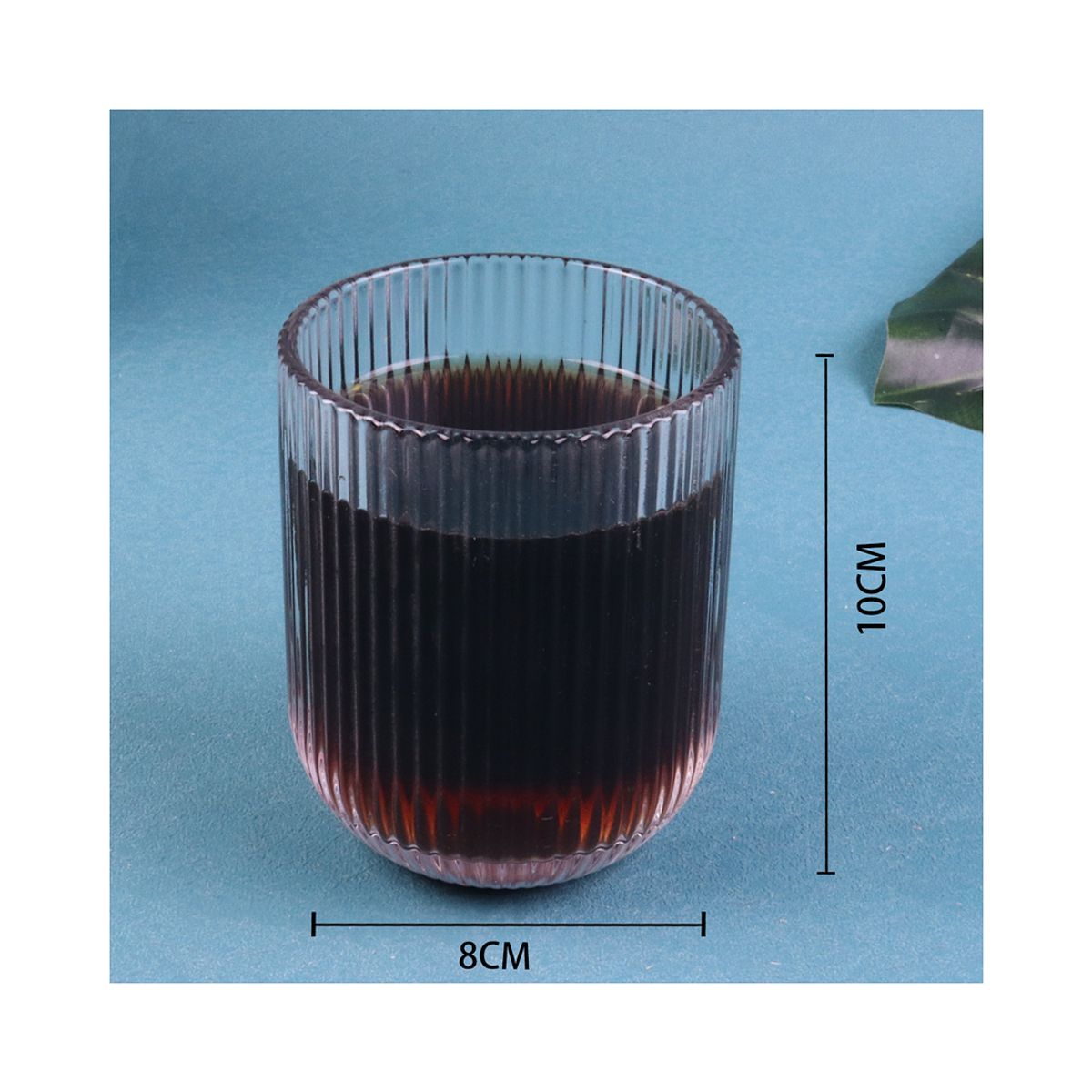 GENERICO - Set 6 Vasos de Vidrio Relieve 260ml