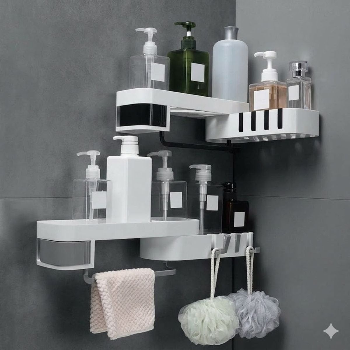 GENERICO - Organizador Multifuncional para baño 2 estantes