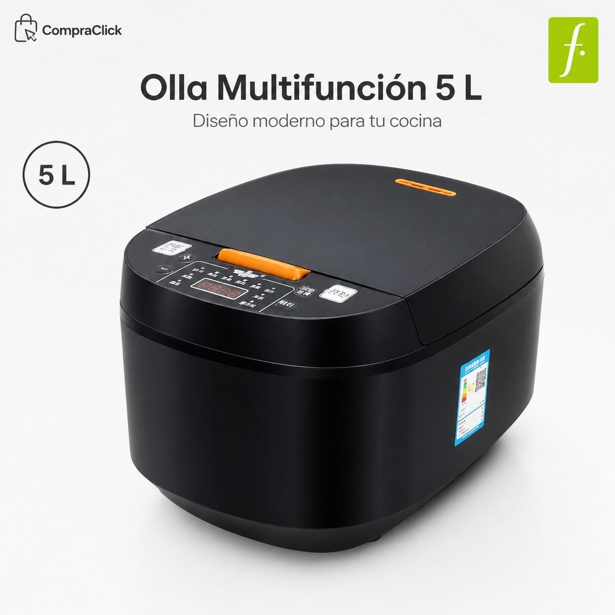 MOVI - Olla Multiuso 3 en 1 (Inteligente - Multifuncional -Antiadherente) 5 LT