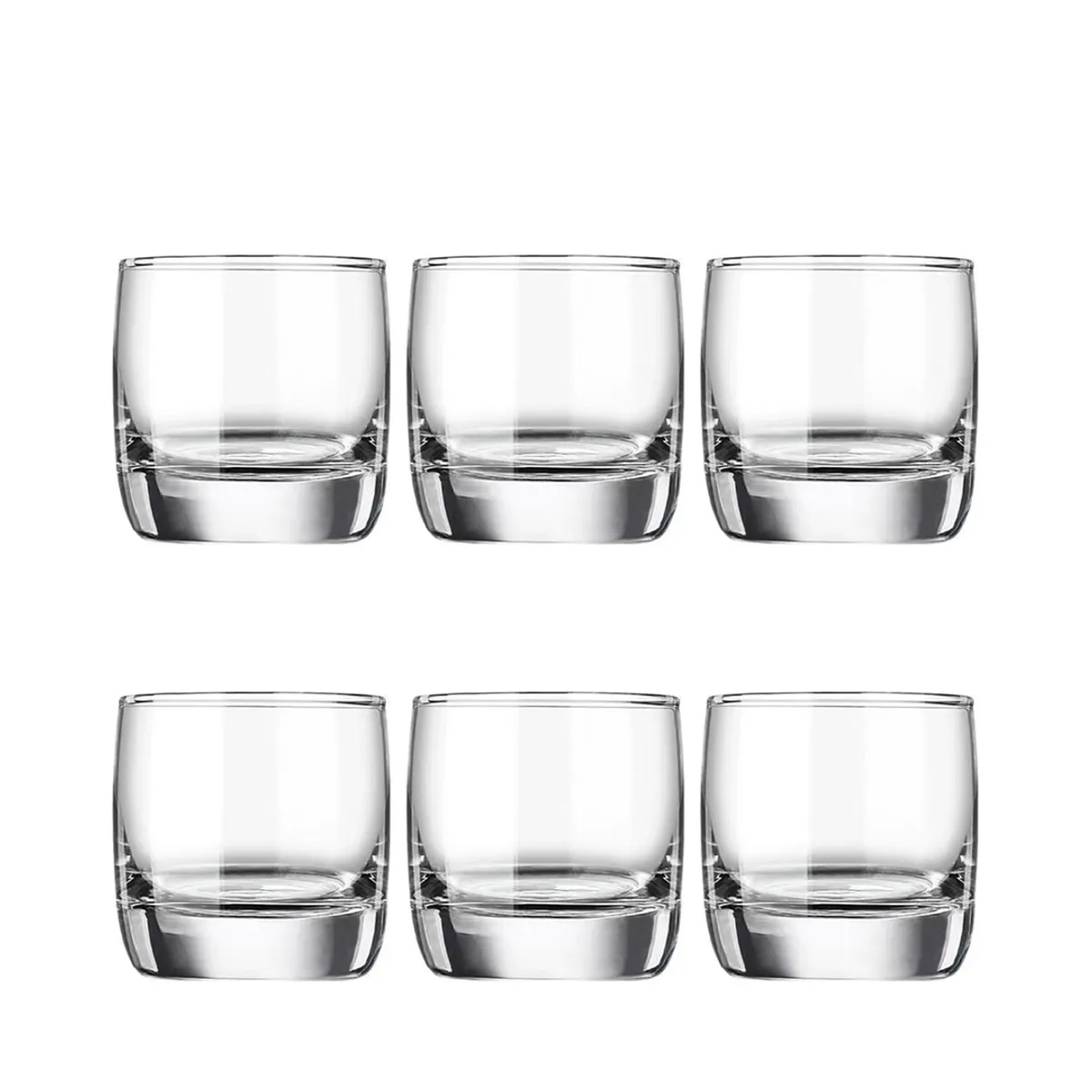 GENERICO - Set 6 Vasos Vidrio Base Alta 200ml