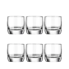 GENERICO - Set 6 Vasos Vidrio Base Alta 200ml