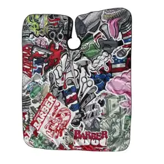 GENERICO - Capa Para Barberia Peluqueria 160cm X 145cm Edición Graffiti