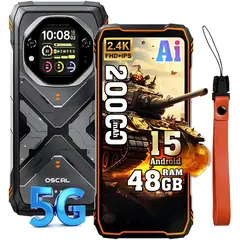 OSCAL - TANK 1 5G Celular 36GB+256GB 20000Amh Android 15 Smartphone