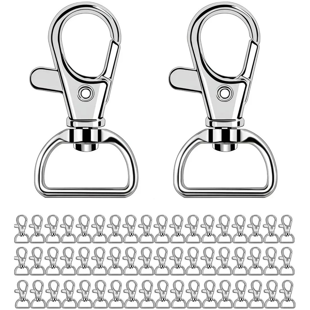 GENERICO - 100× Llavero De Mosquetón Giratorio,ancho Interior 25 Mm
