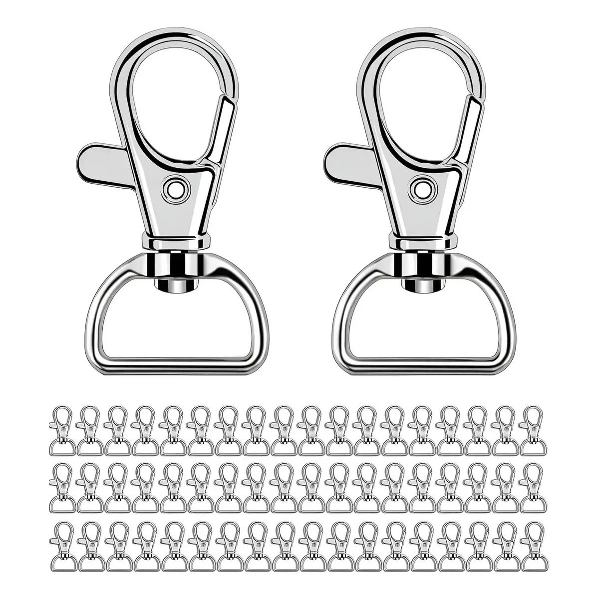 GENERICO - 100× Llavero De Mosquetón Giratorio,ancho Interior 25 Mm
