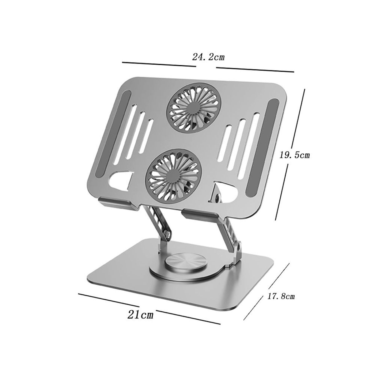 GENERICO - Soporte Notebook Base Ajustable 360° 2 Ventiladores Funlife
