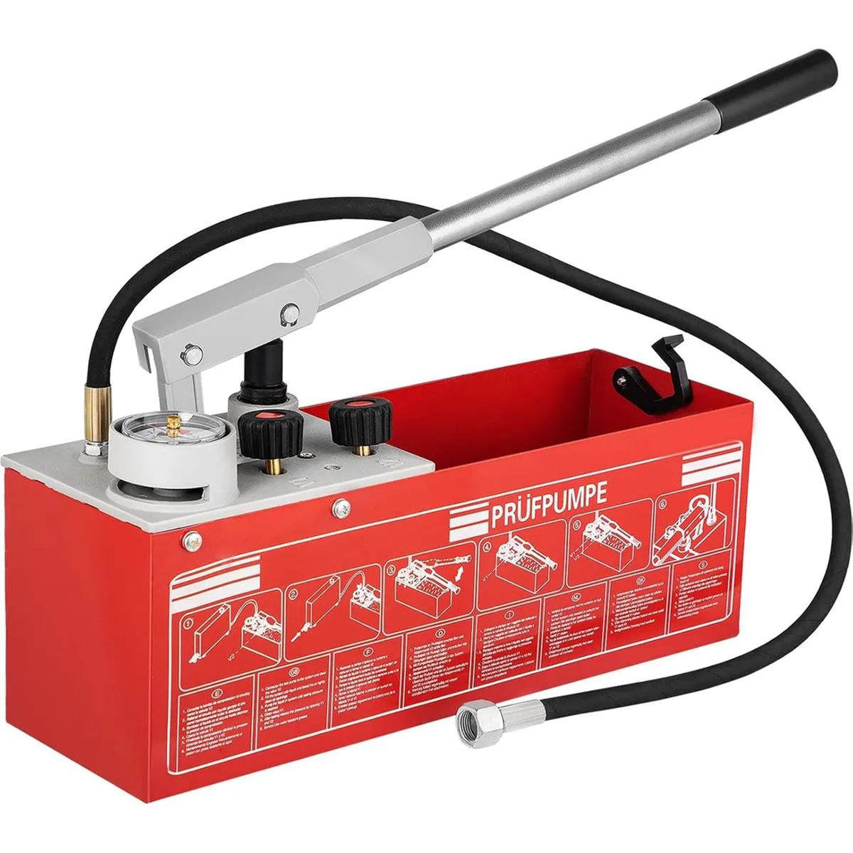 GENERICO - Bomba Manual Prueba De Presión Hidráulica 0-60bar 45 Ml/min