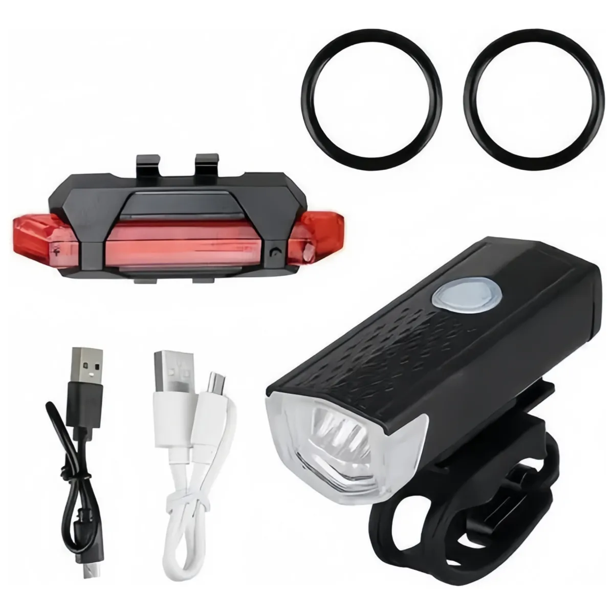 VIDA BUENAS - Pack Luz Bicicleta Delantera Y Trasera Recargable Por Usb