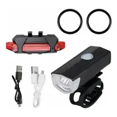 VIDA BUENAS - Pack Luz Bicicleta Delantera Y Trasera Recargable Por Usb