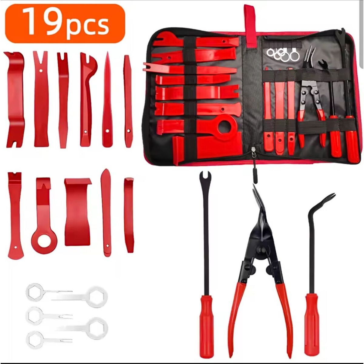 GENERICO - Kit Desmontaje Interior Auto 19 Piezas Panel Radio Tablero
