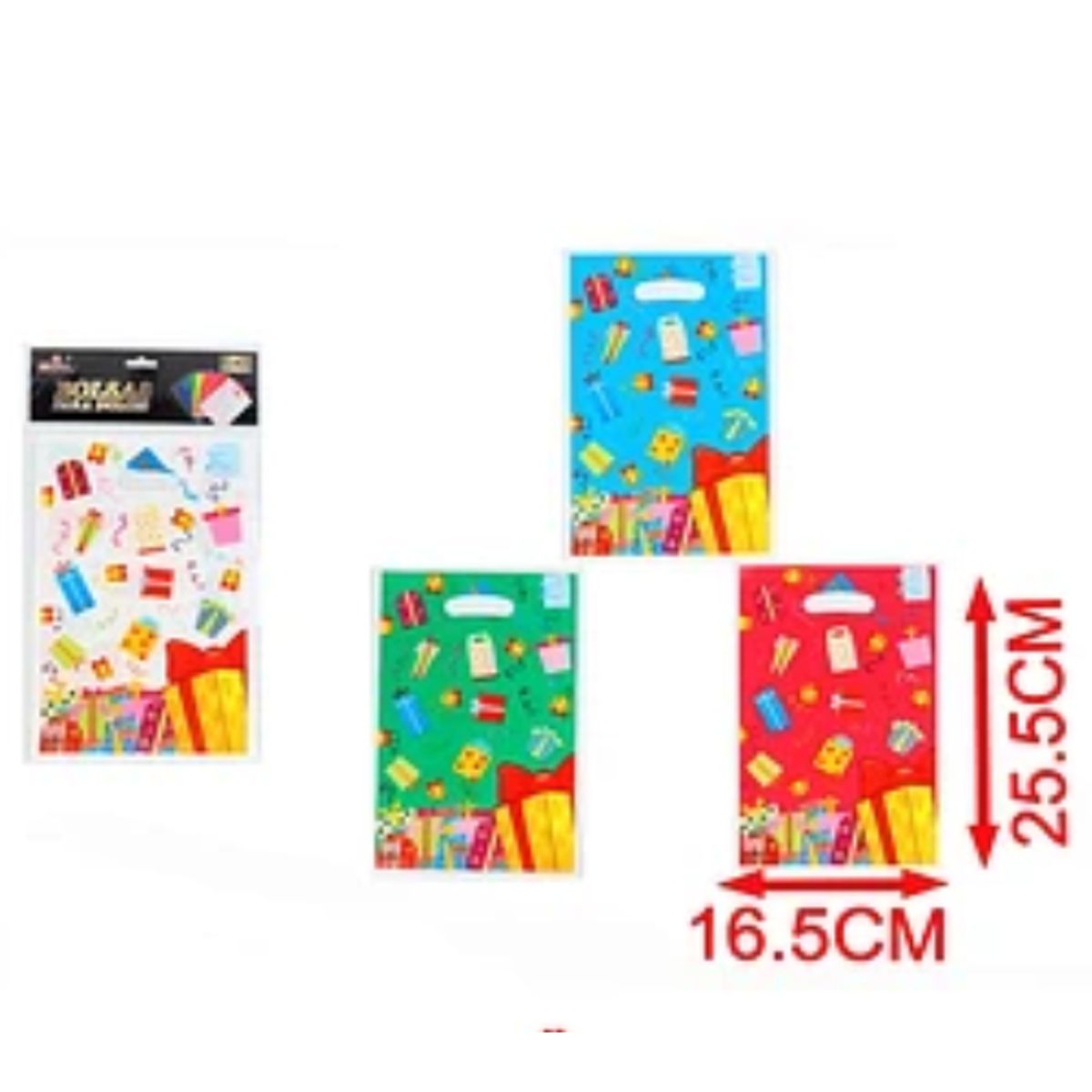 GENERICO - Bolsas para dulces cumpleaños color aleatorio 10pcs 16x25cm