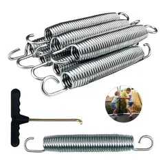 GENERICO - 12pcs Resortes Para Trampolín-brincolin 18cm Y Gancho En T