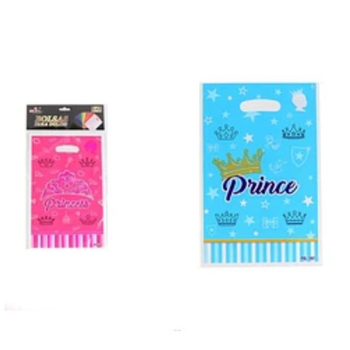GENERICO - Bolsas para dulces PrincePrincess 10pcs color aleatorio 16x25cms