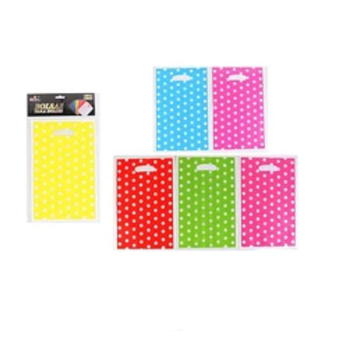 GENERICO - Bolsas para dulces polka color aleatorio 10pcs 16x25cm