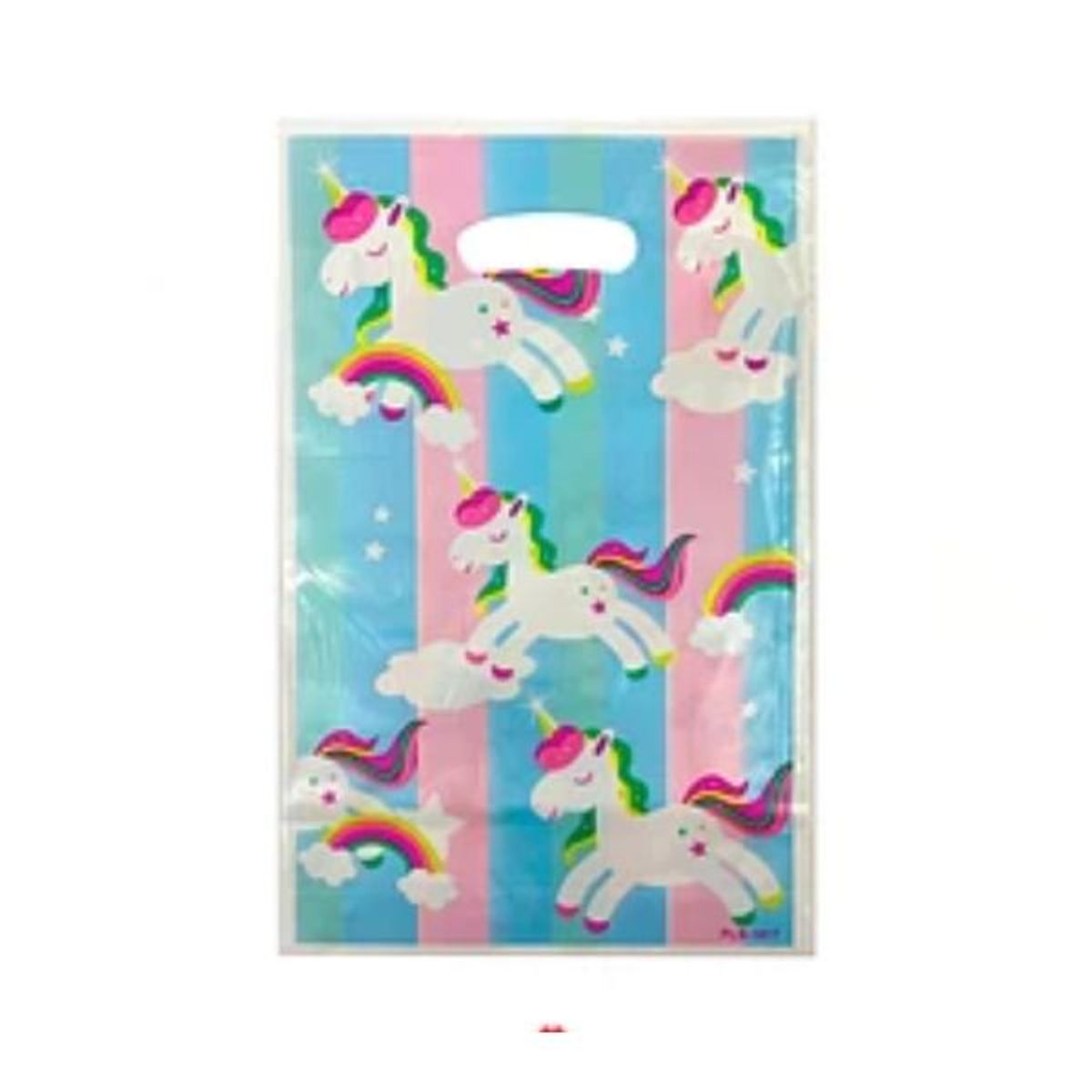 GENERICO - Bolsa para dulces unicornio 10un 17x25cm