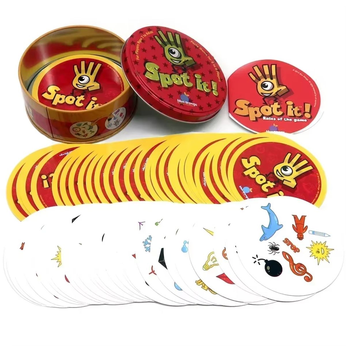 BLUE ORANGE - Spot It Conmemorativo, Juego De 55 Cartas, Juego De Mesa