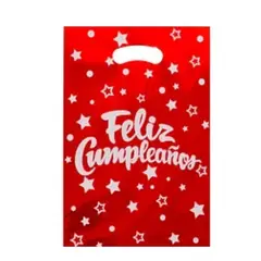 GENERICO - Bolsa para dulces color rojo 17x25cm 10pcs