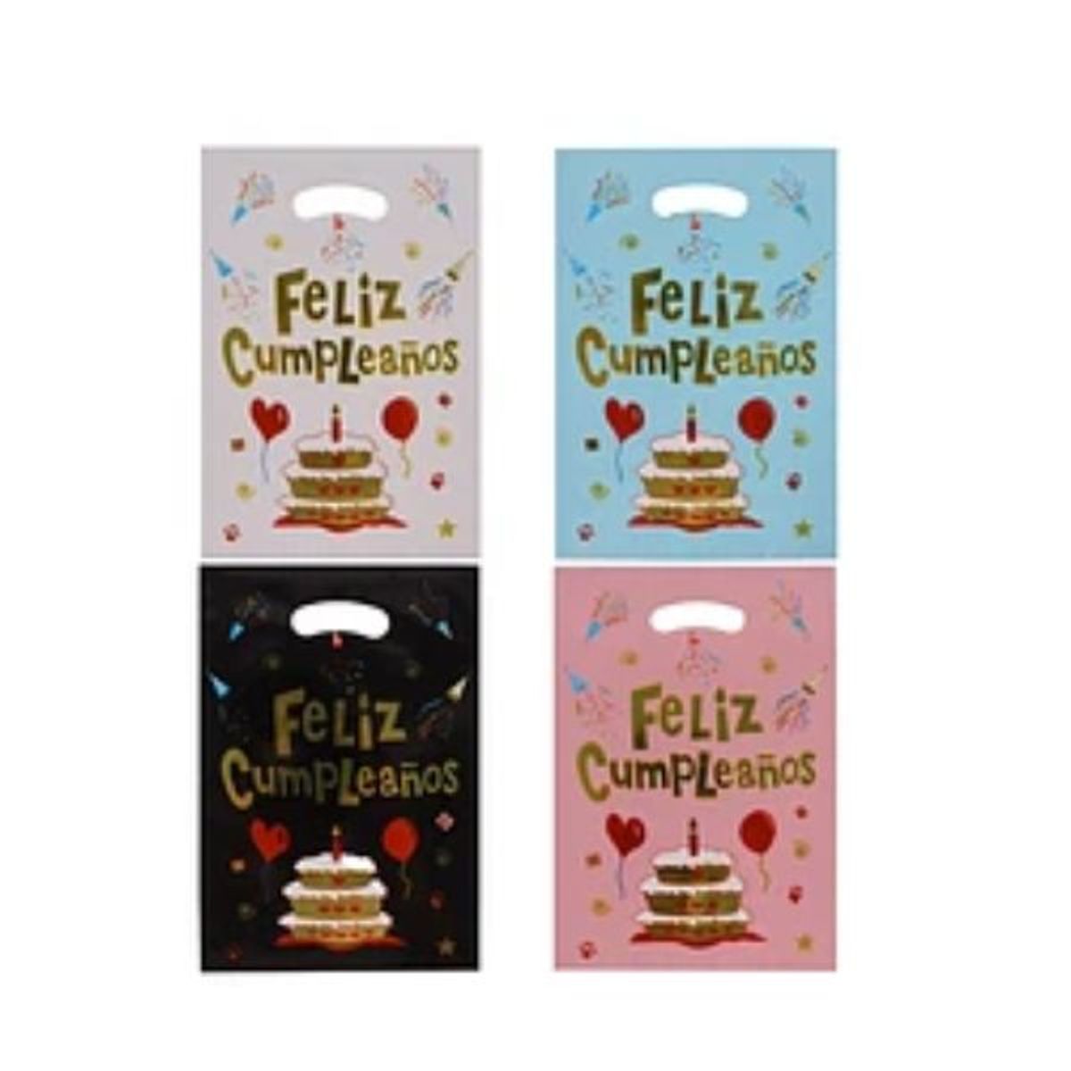 GENERICO - Bolsa para dulces cumpleaños 10pcs 17x25cm color aleatorio