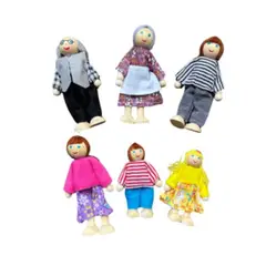 GENERICO - Títeres Familia Juguete Madera