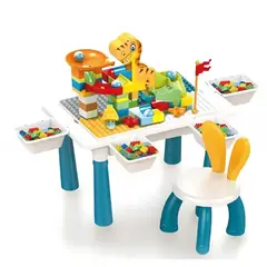 MOVI - Mesa de Actividades Niños con Silla + 102 Bloques Construcción
