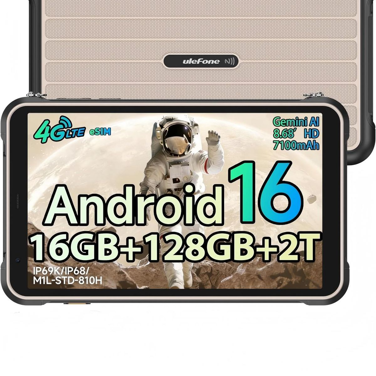 ULEFONE - Ulefone RugKing Pad Pro Tableta 16GB+128GB Android 16