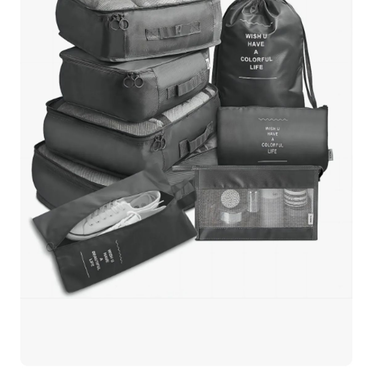 GENERICO - Organizador Maleta Set 8 Bolsas Casatua Viaje Equipaje