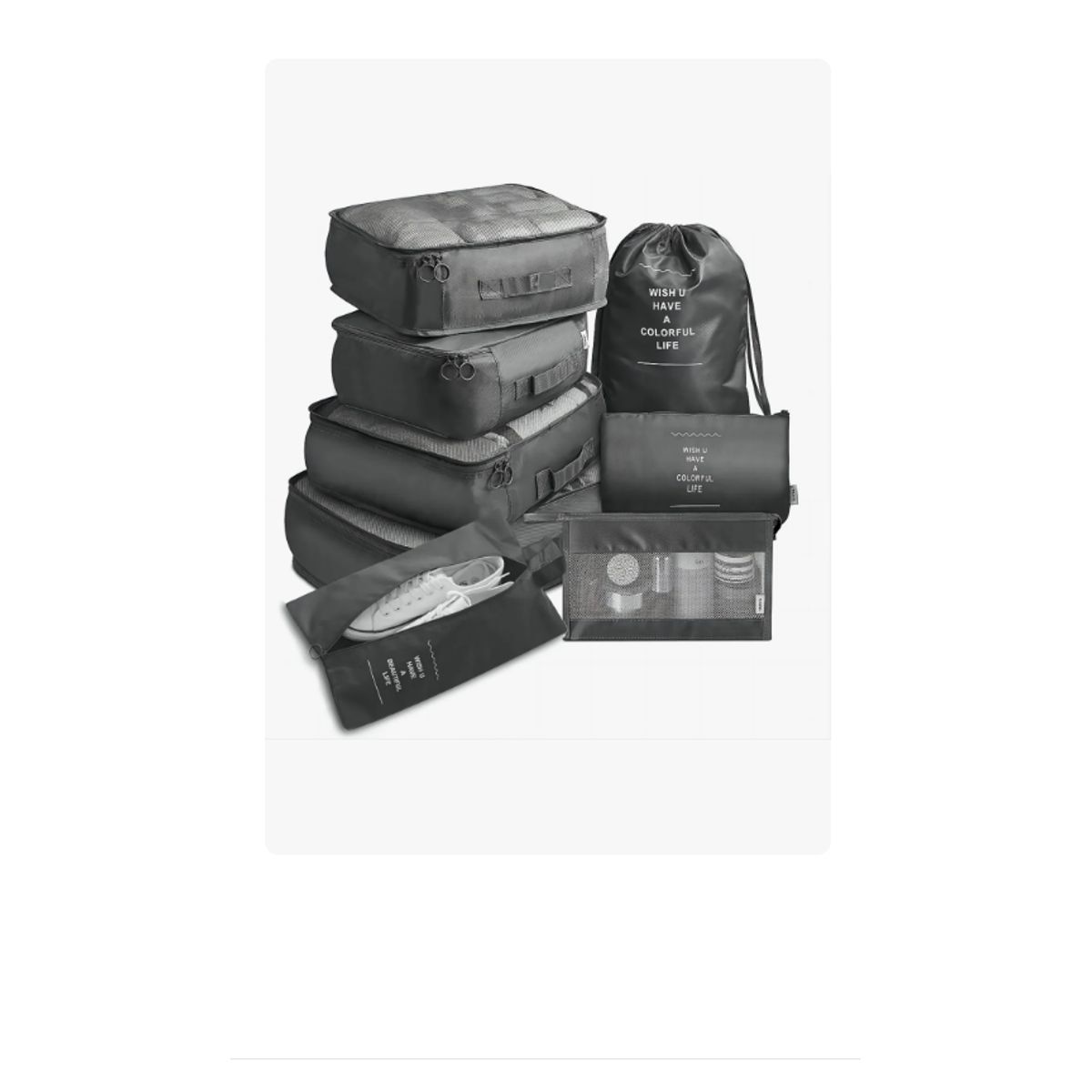 GENERICO - Organizador Maleta Set 8 Bolsas Casatua Viaje Equipaje