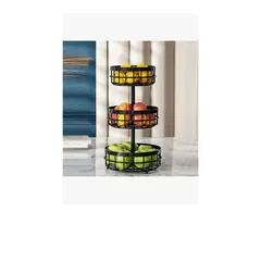 GENERICO - Frutero De Mesa Panera Organizador Cocina 3 Niveles