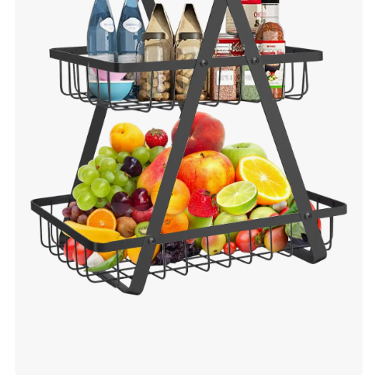 GENERICO - Cesta Frutas Vegetales Organizador Multiuso 2 Niveles