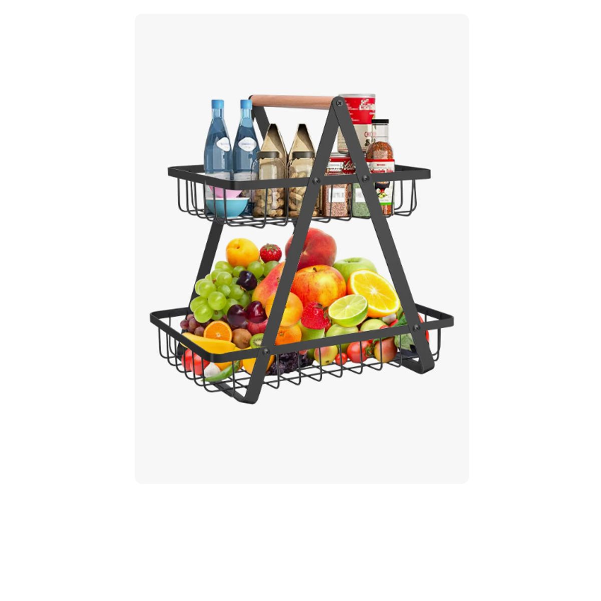 GENERICO - Cesta Frutas Vegetales Organizador Multiuso 2 Niveles