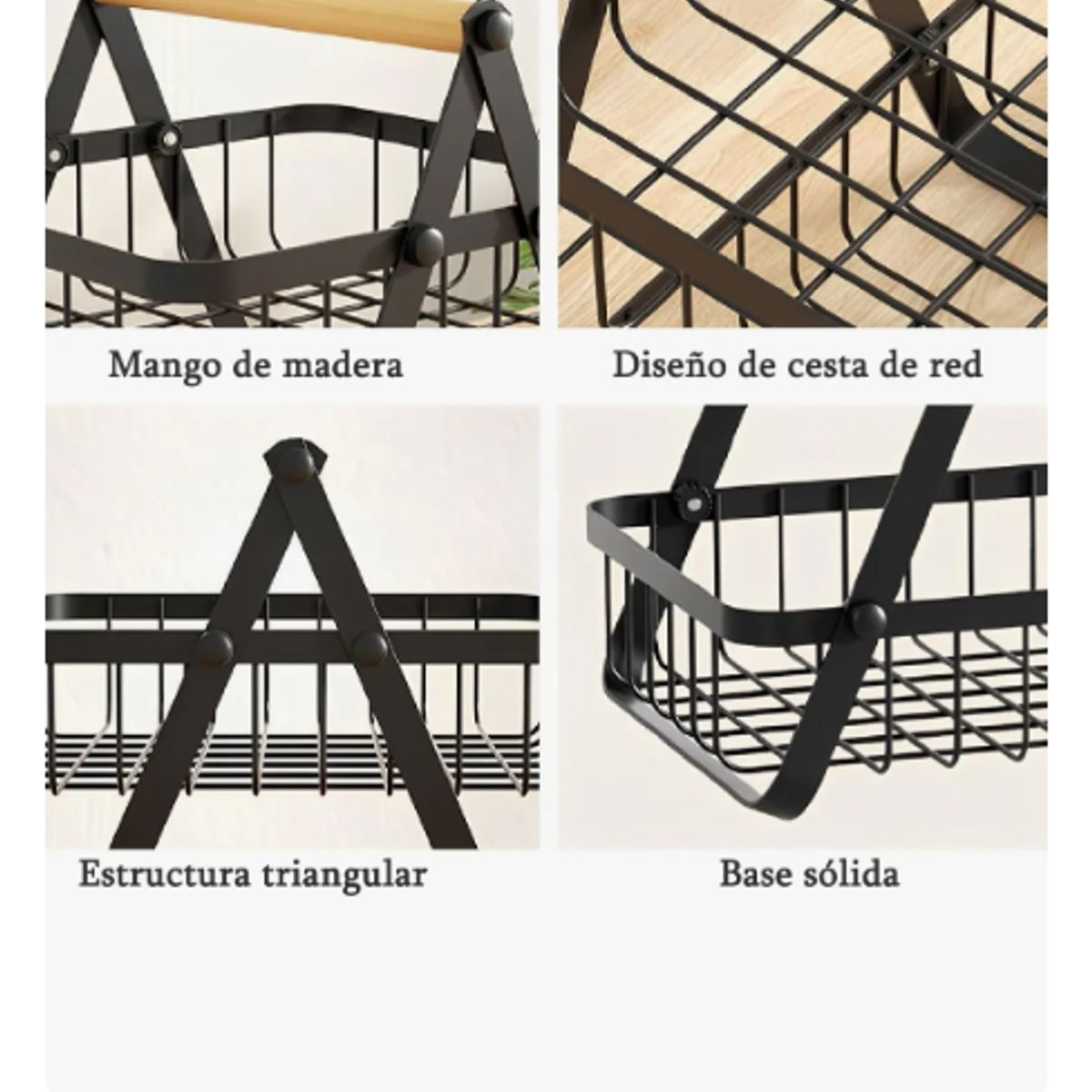 GENERICO - Cesta Frutas Vegetales Organizador Multiuso 2 Niveles