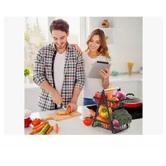 GENERICO - Frutero De Mesa Canasto Para Frutas 2 Niveles Cocina