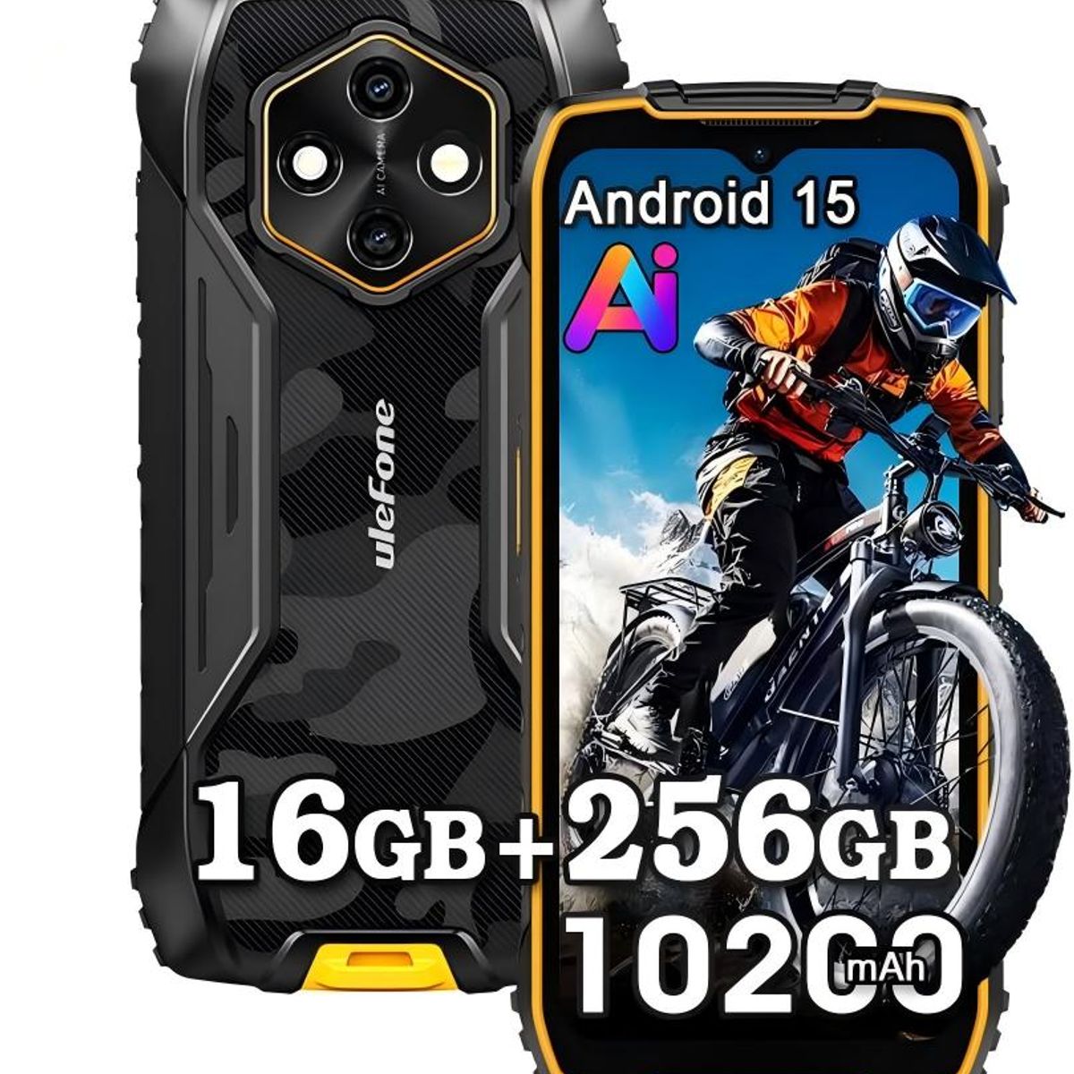 ULEFONE - Ulefone RugKing 4 Pro Celular 16GB+256GB Android 15 Smartphone