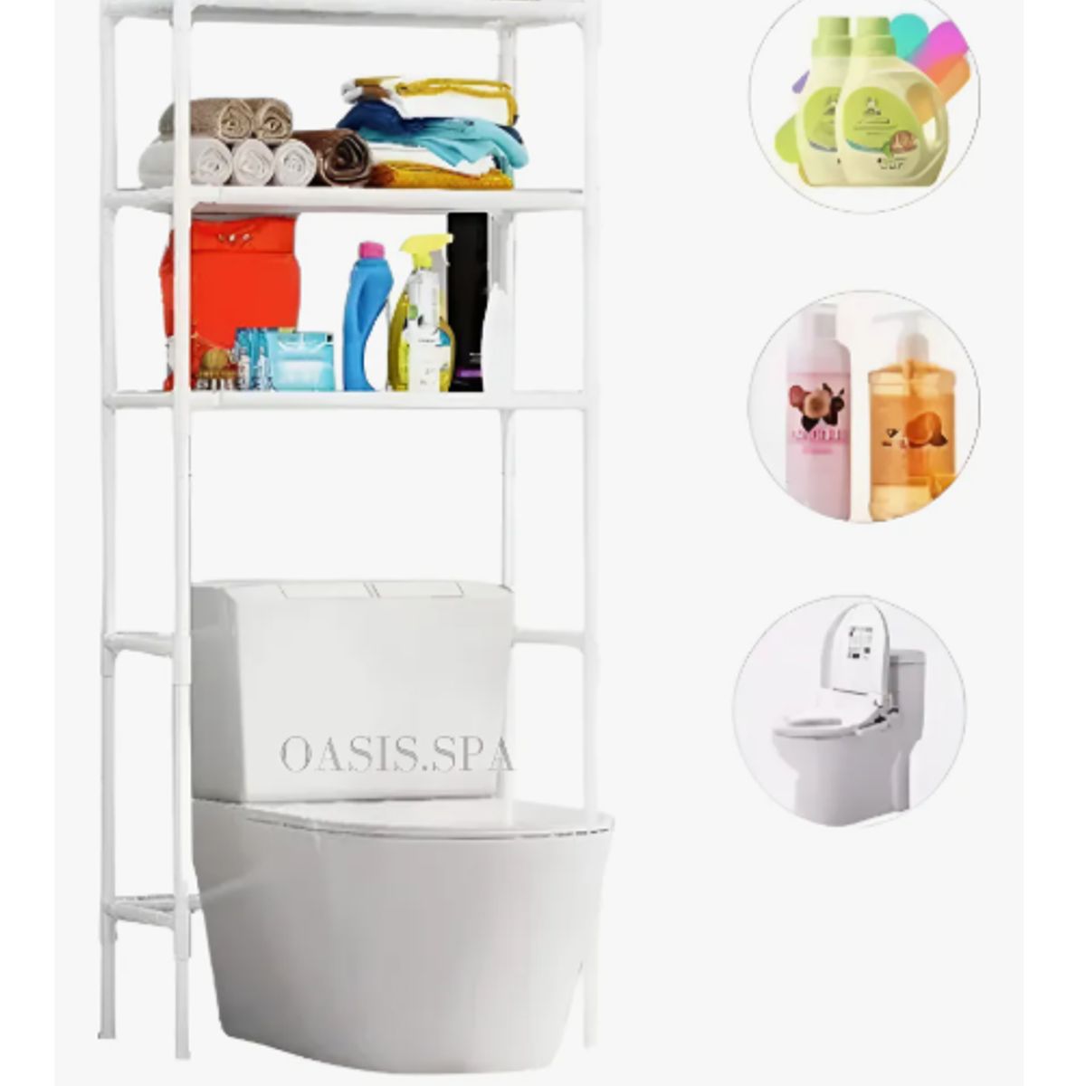 GENERICO - Estante De Baño Para El Hogar Estable De 3 Capas