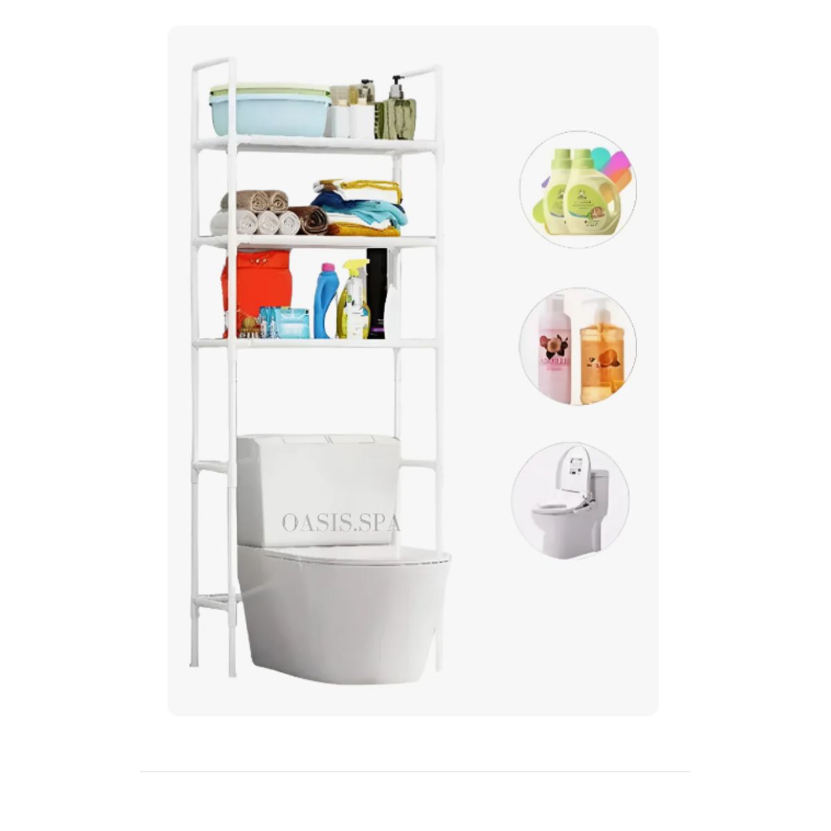 GENERICO - Estante De Baño Para El Hogar Estable De 3 Capas