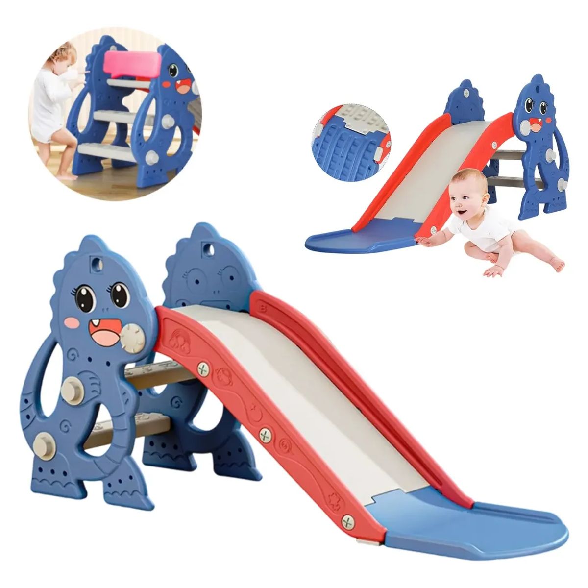 ATURE - Tobogán Plegable Para Niños, Azul - Juego De Interior Azul