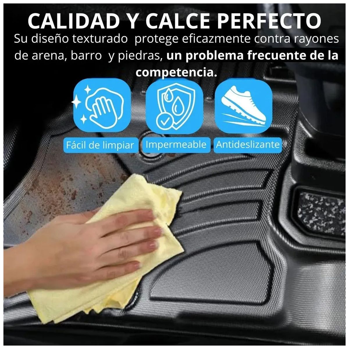 GENERICO - Kit Pisos Rígidos Calce Perfecto Para Mitsubishi L200 2019 - 2023