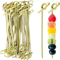 GENERICO - Palillos Bambú Nudo 12cm 1000pcs Brocheta Cocteleria Catering