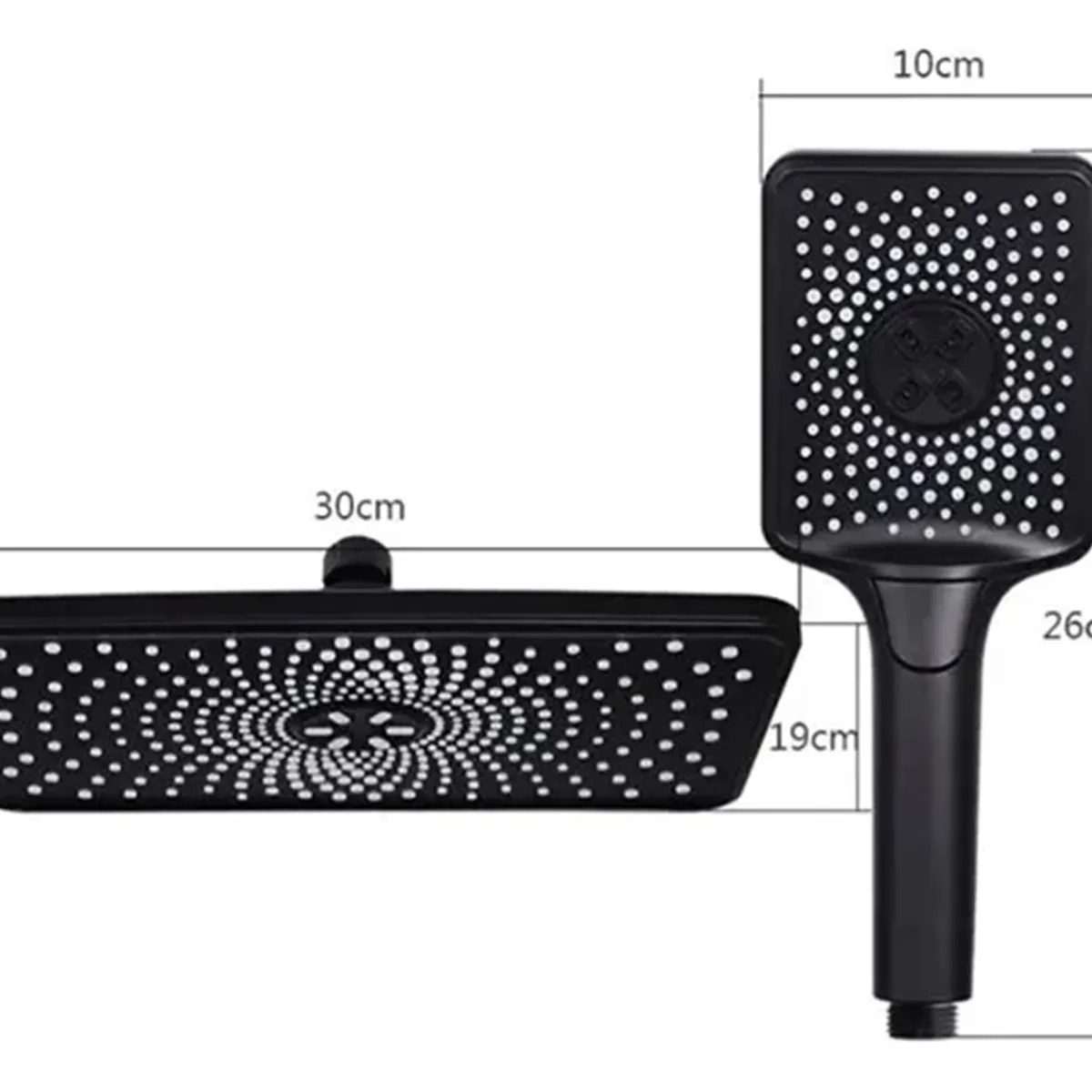 GENERICO - Grifos Ducha Empotrados Set Regadera Negro Para Baño