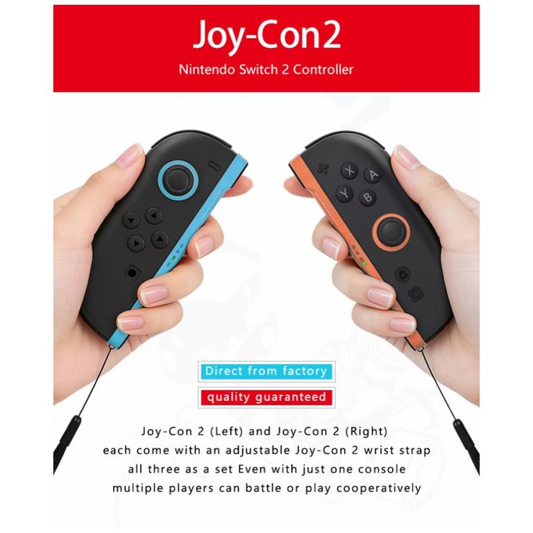 CORRERREY El control inalámbrico Bluetooth es adecuado para Switch 2 Joy - con Gamepad ns, Gamepad Replacement