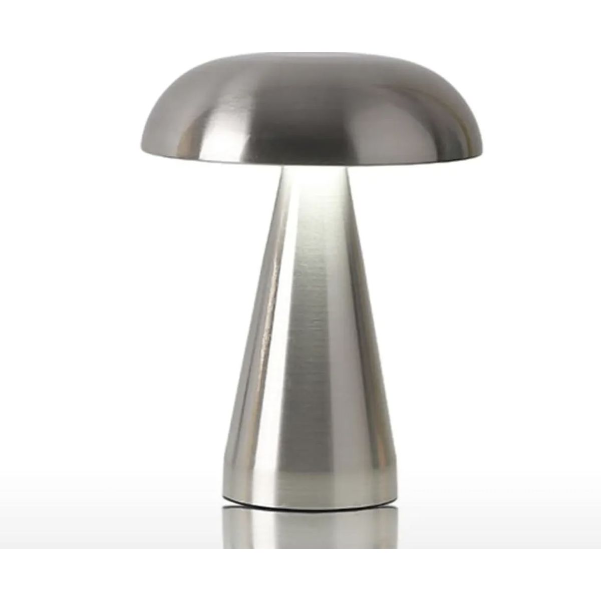 HOME NEAT - Lámpara De Mesa LED Recargable  Forma De Hongo - Plateado