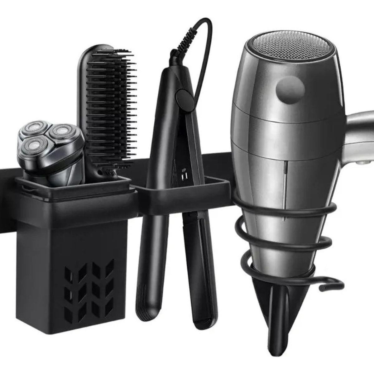 U BUY - Soporte Porta Secador Baños De Pelo Metálico Adhesivo