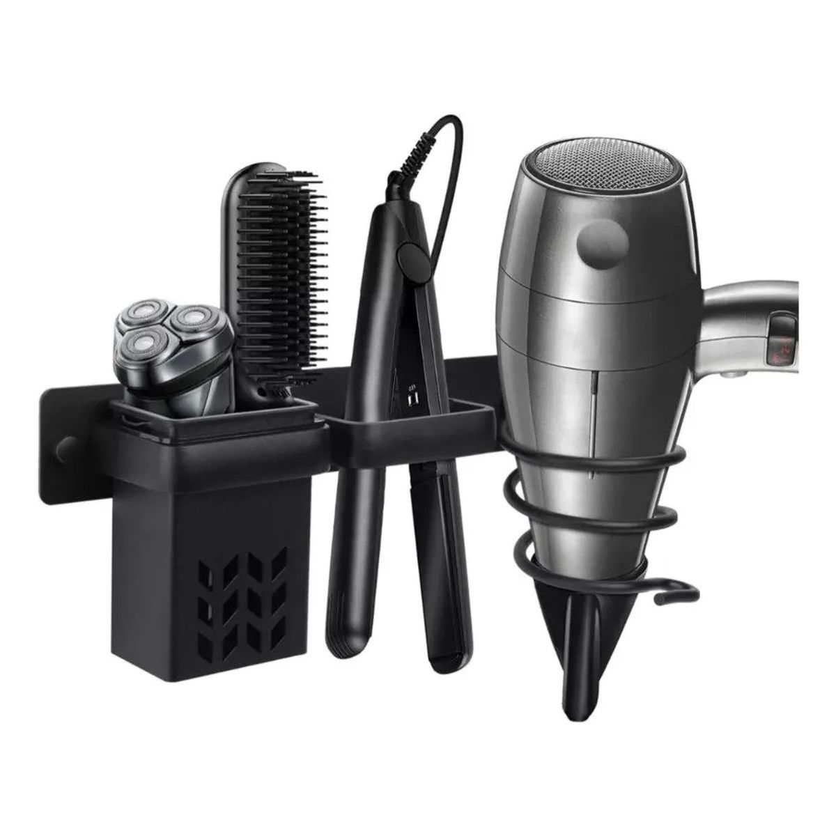 U BUY - Soporte Porta Secador Baños De Pelo Metálico Adhesivo