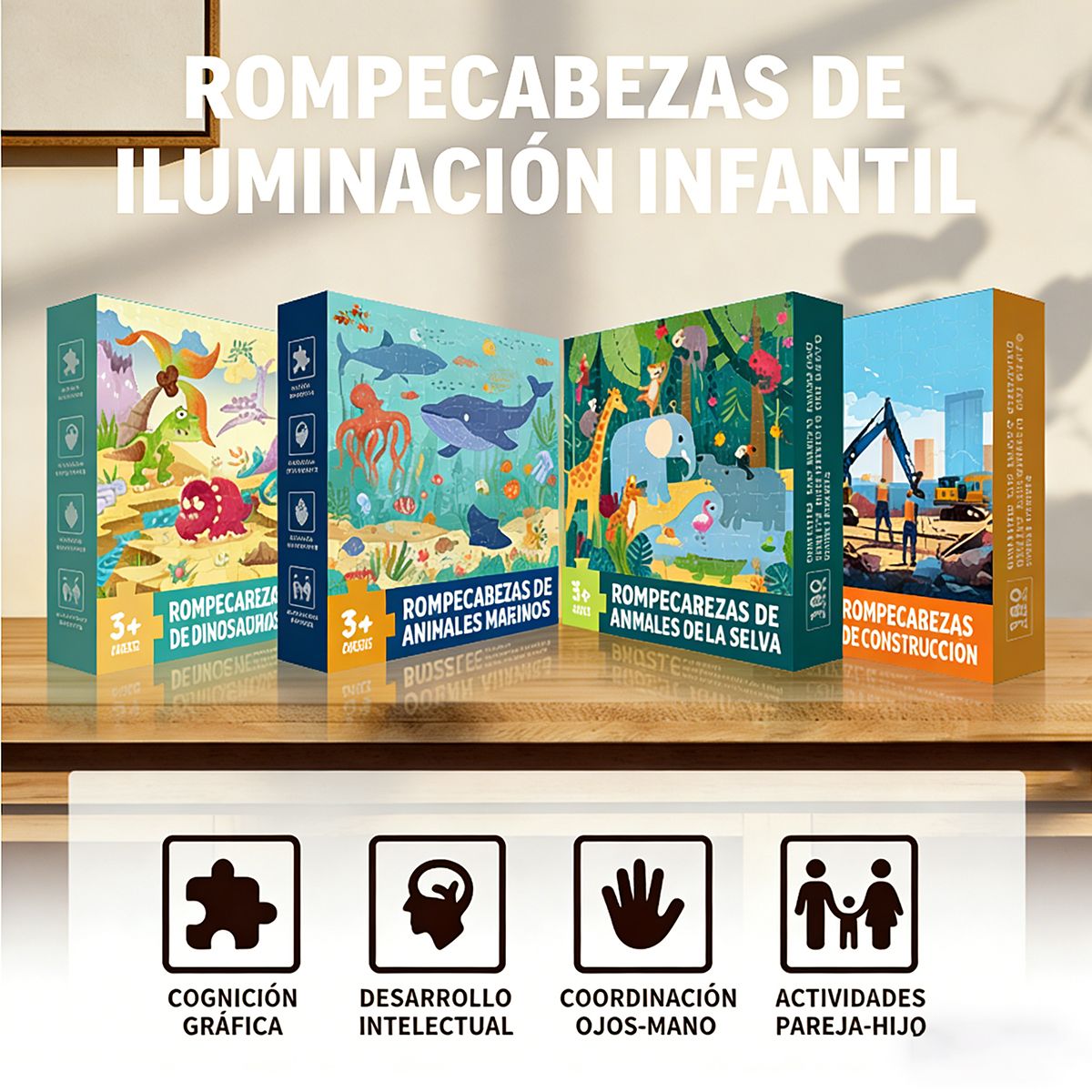 GENERICO - Animales Del Bosque Rompecabezas Educativo De 180pcs Para Niños